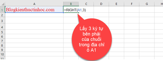 Hàm Right trong Excel